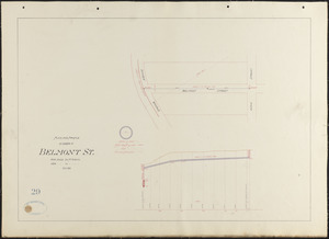 Plan and profile of sewer in Belmont St.