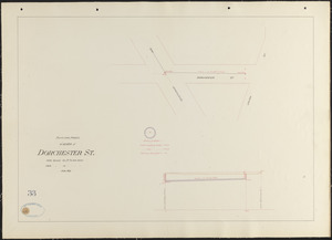 Plan and profile of sewer in Dorchester St.