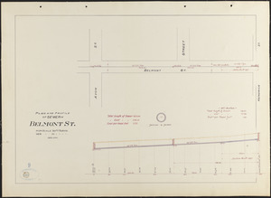 Plan and profile of sewer in Belmont St.