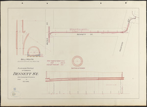 Plan and profile of sewer in Bennett St.