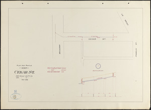 Plan and profile of sewer in Cedar St.