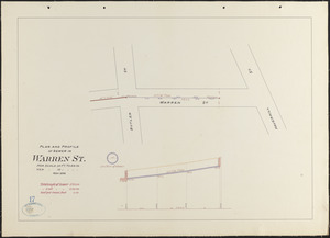 Plan and profile of sewer in Warren St.