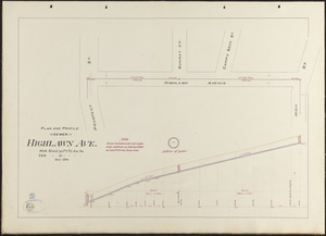 Plan and profile of sewer in Highlawn Ave.