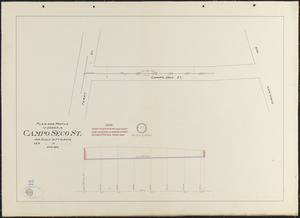 Plan and profile of sewer in Campo Seco St.