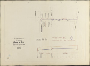 Plan and profile of sewer in Ames St.