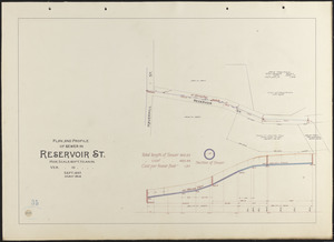 Plan and profile of sewer in Reservoir St.