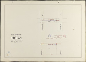 Plan and profile of sewer in Park St.