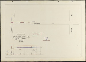 Plan and profile of sewer in Dorchester St.