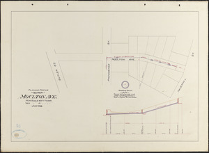 Plan and profile of sewer in Moulton Ave.