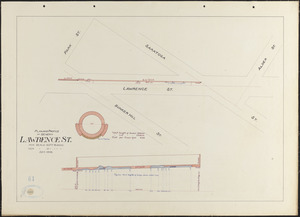 Plan and profile of sewer in Lawrence St.
