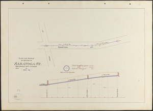 Plan and profile of sewer in Saratoga St.
