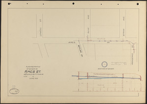 Plan and profile of sewer in Ames St.