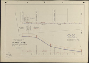 Plan and profile of sewer in Olive Ave.