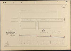 Plan and profile of sewer in Byron Ave.