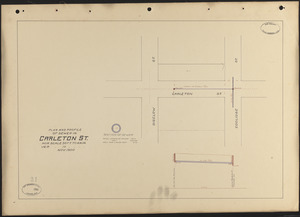 Plan and profile of sewer in Carleton St.