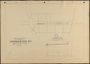 Plan and profile of sewer in Bennington St.
