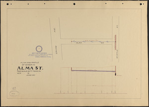 Plan and profile of sewer in Alma St.