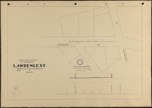 Plan and profile of sewer in Lawrence St.