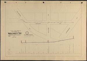 Plan and profile of sewer in Walnut St.