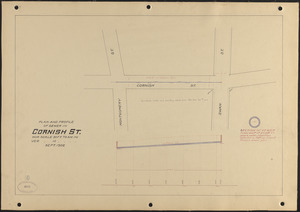 Plan and profile of sewer in Cornish St.