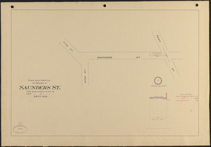 Plan and profile of sewer in Saunders St.