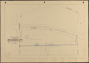Plan and profile of sewer in Bowdoin St.