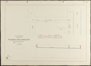 Plan and profile of sewer in Marion Ave. & Pine St.