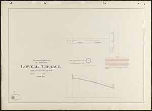 Plan and profile of sewer in Lowell Terrace