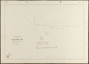 Plan and profile of sewer in Exeter St.