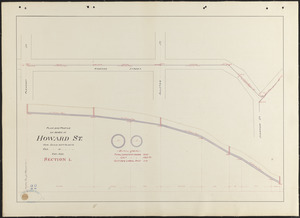 Plan and profile of sewer in Howard St., section 1