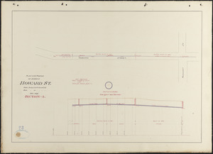 Plan and profile of sewer in Howard St., section 2