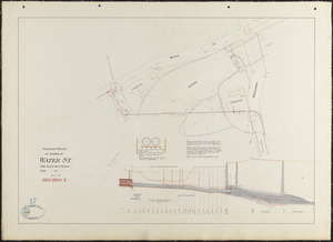 Plan and profile of sewer in Water St., section 1