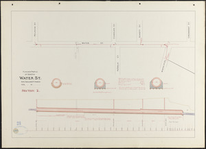 Plan and profile of sewer in Water St., section 2