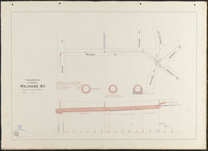 Plan and profile of sewer in Melrose St.