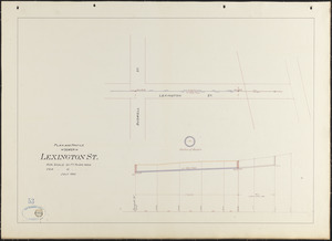 Plan and profile of sewer in Lexington St.