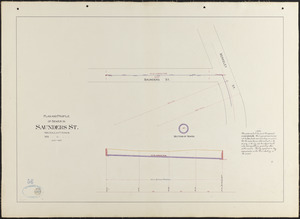 Plan and profile of sewer in Saunders St.