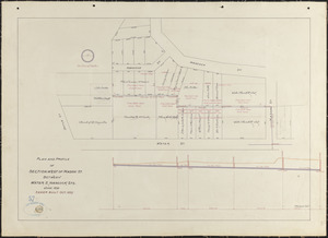 Plan and profile of section west of Mason St. between Water & Hancock Sts.