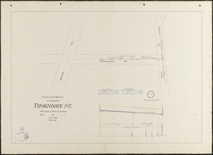 Plan and profile of sewer in Thorndike St.