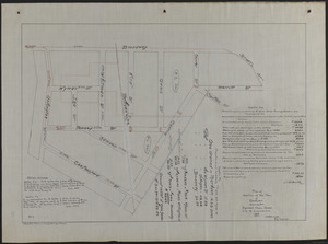 Plan of section of the town of Methuen draining thro. Spicket main sewer, City of Lawrence