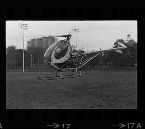 Helicopter with Mayor Kevin White taking off