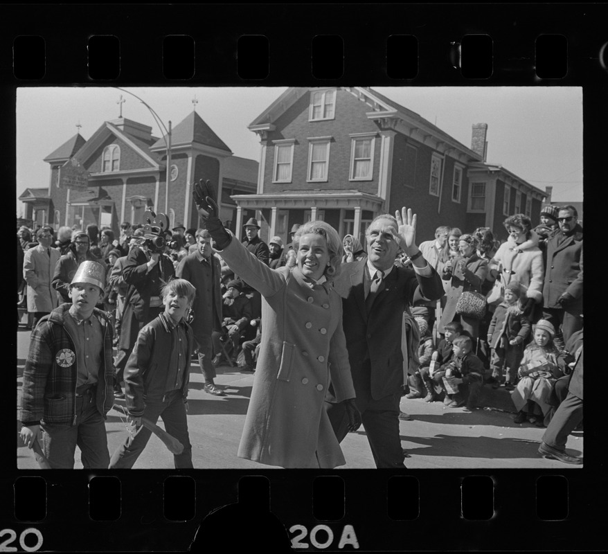 Boston Mayor Kevin and Kathryn White in St. Patrick's Day parade