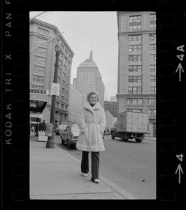 Dorothy Collins on Boston street