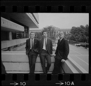 MIT scientists named as astronauts are Dr. Anthony W. England, left, Dr. William B. Lenoir, and Dr. Philip K. Chapman