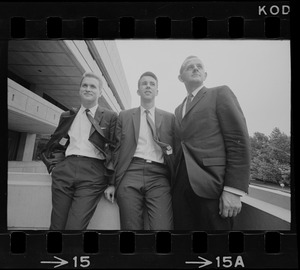 MIT scientists named as astronauts are Dr. Anthony W. England, left, Dr. William B. Lenoir, and Dr. Philip K. Chapman