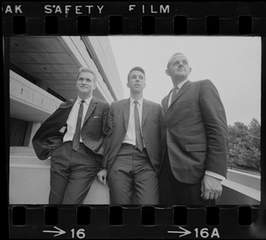 MIT scientists named as astronauts are Dr. Anthony W. England, left, Dr. William B. Lenoir, and Dr. Philip K. Chapman