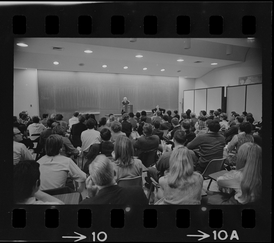 Walt W. Rostow Speaking In A Classroom - Digital Commonwealth