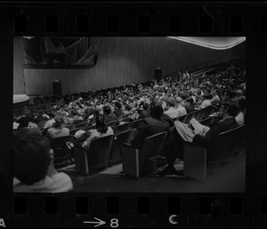 Audience for appearance by Walt W. Rostow at Kresge Auditorium, MIT