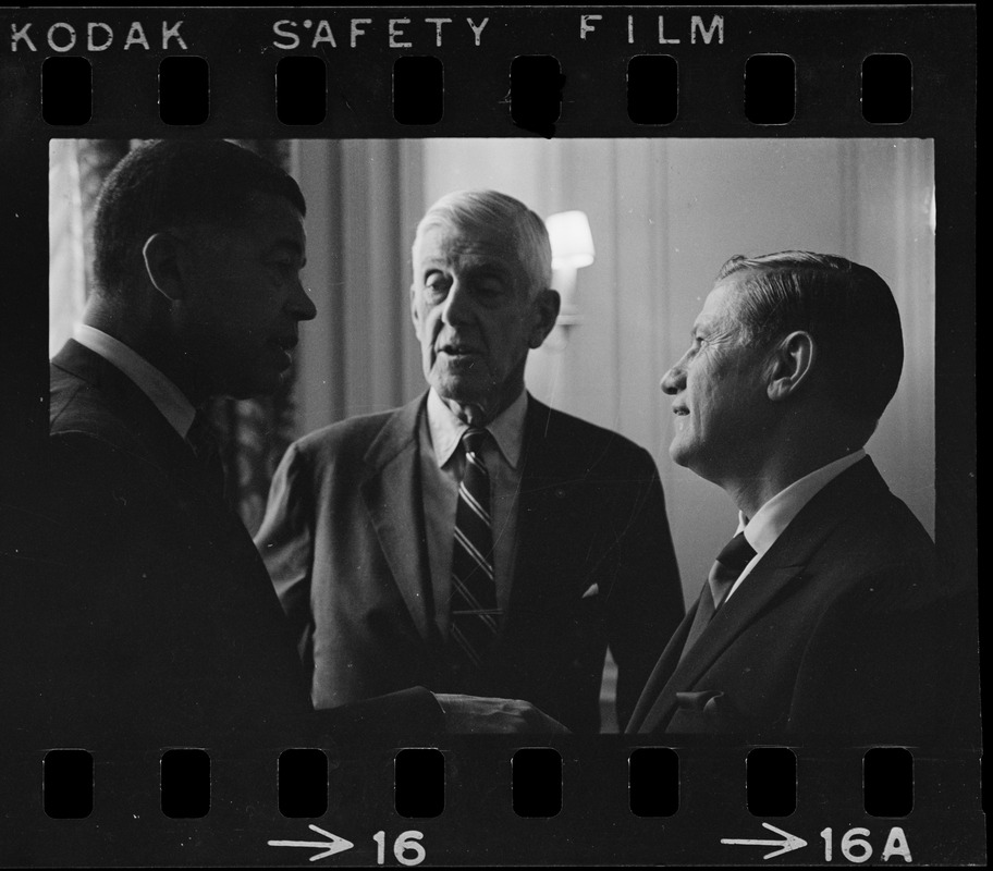 Sen. Edward Brooke, Sen. Leverett Saltonstall, and Gov. John Volpe