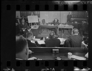 Supt. Herbert F. Mulloney addressing Boston City Council Committee on Public Services about a series of murders