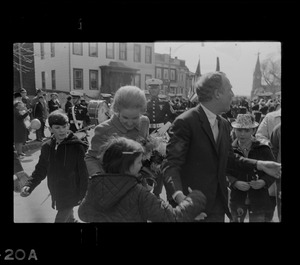 Boston Mayor Kevin White and Kathryn White at St. Patrick's Day parade